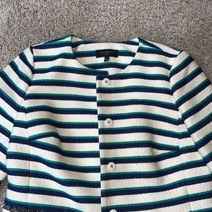 Talbots striped jacket. Lined with pockets - size 10p
